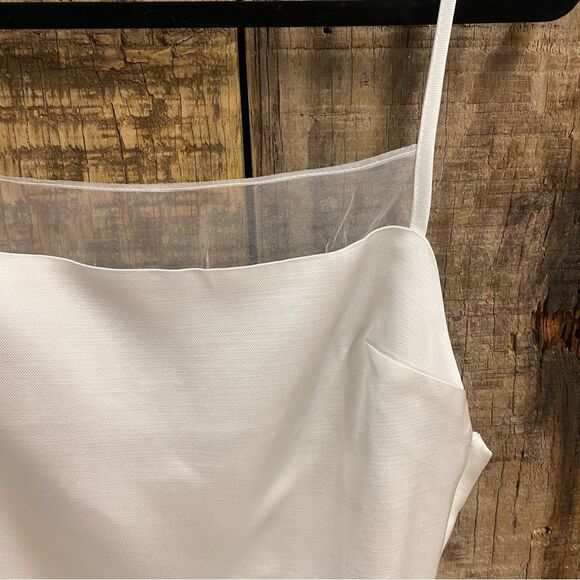 Amanda Uprichard London Dress Ivory white Mini Draped Revolve M - Picture 8 of 9